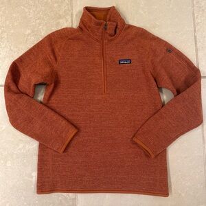 Patagonia Rust Orange Half-Zip Pullover Fleece